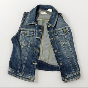 Fox Racing Denim Vest Womens S 90s Y2K Moto Biker